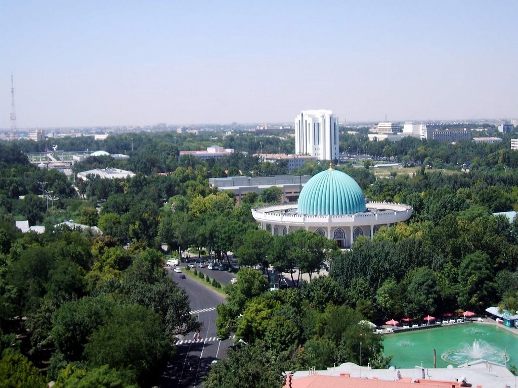 Modern Tashkent- Museum of the History of the Temurides view from the Uzbekistan Hotel