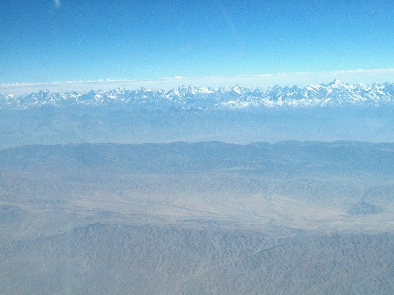 Turkestan range (Pamiro-Alay region), view from airplane