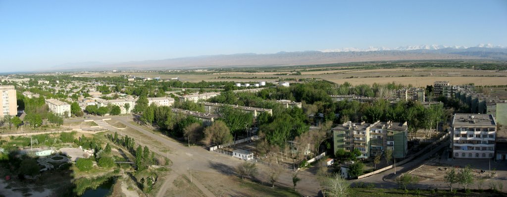 Panorama of Chkalovsk airport. Tajikistan.
