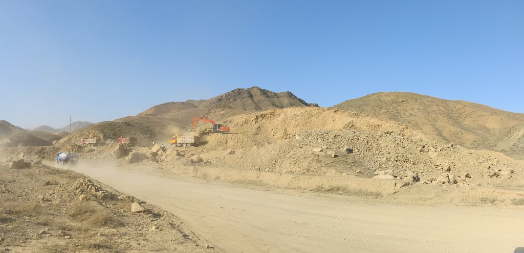 South-Kyrgyz highway, Kadamdzay suburb, construction of bypass road (to Kadamdzay, SW)