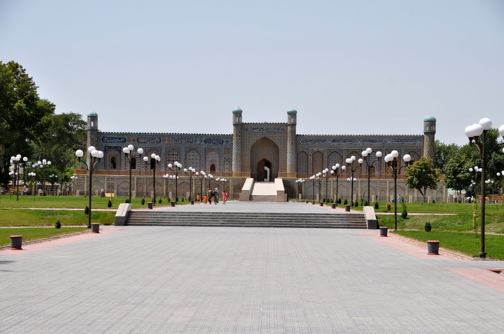 Palace of Khudayar Khan, one of the largest and most opulent palaces in Central Asia. Kokand City Park, Uzbekistan