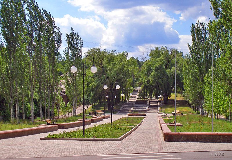 пока еще зеленый парк