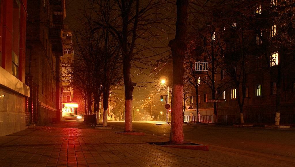 улица Горбатова ночью