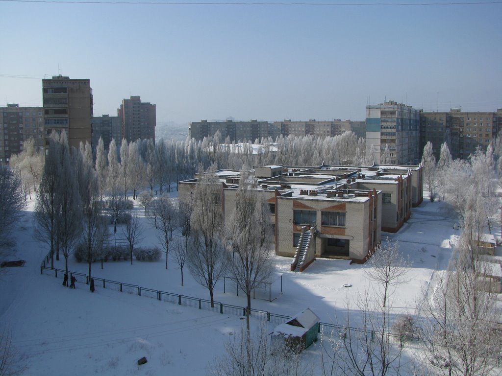 The winter in Kramatorsk