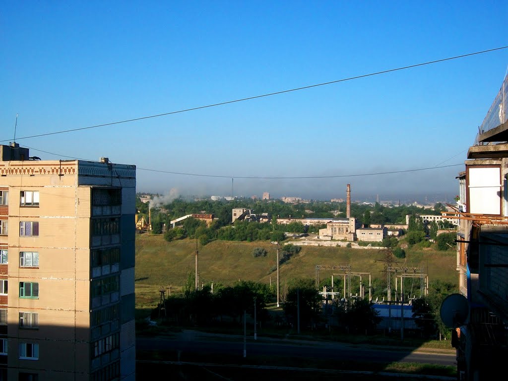 Some factory in Lazurnyy district, Kramatorsk