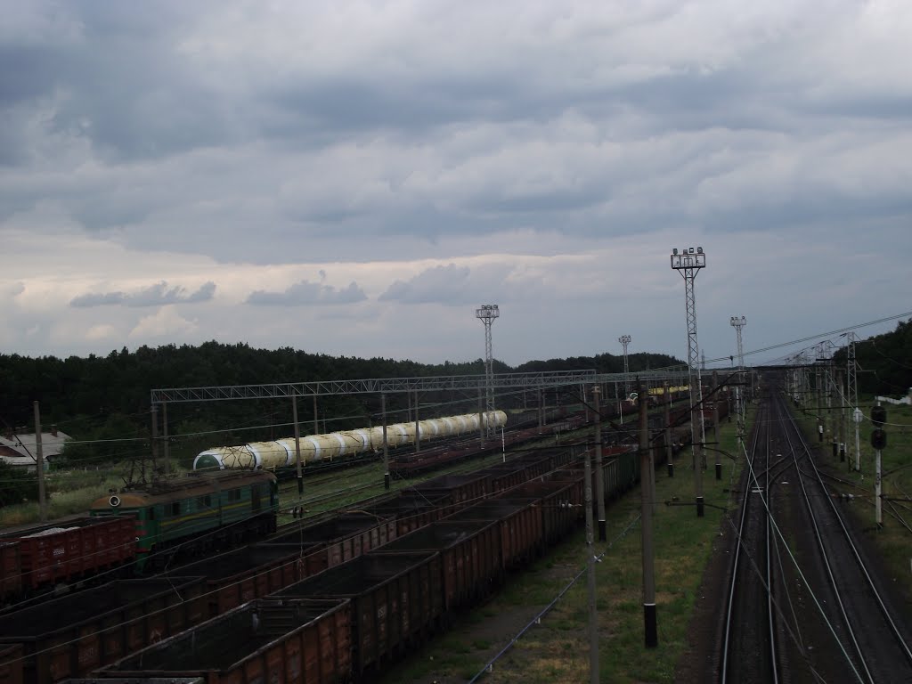 вид с моста на парк прибытия