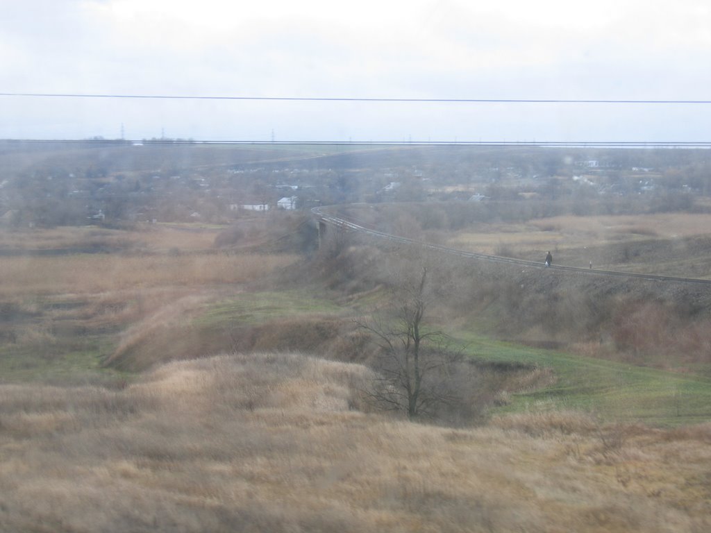 Жд. линия на Старобешевскую ТЭС.( поселок Новый Свет) 2007 г