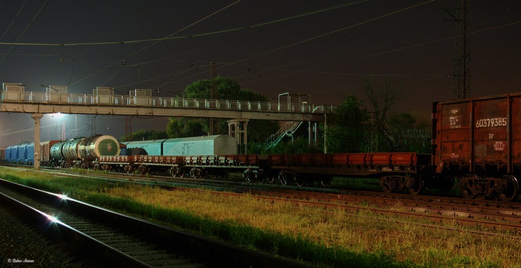 Train station Rutchenkovo at night (Станция Рутченково ночью)