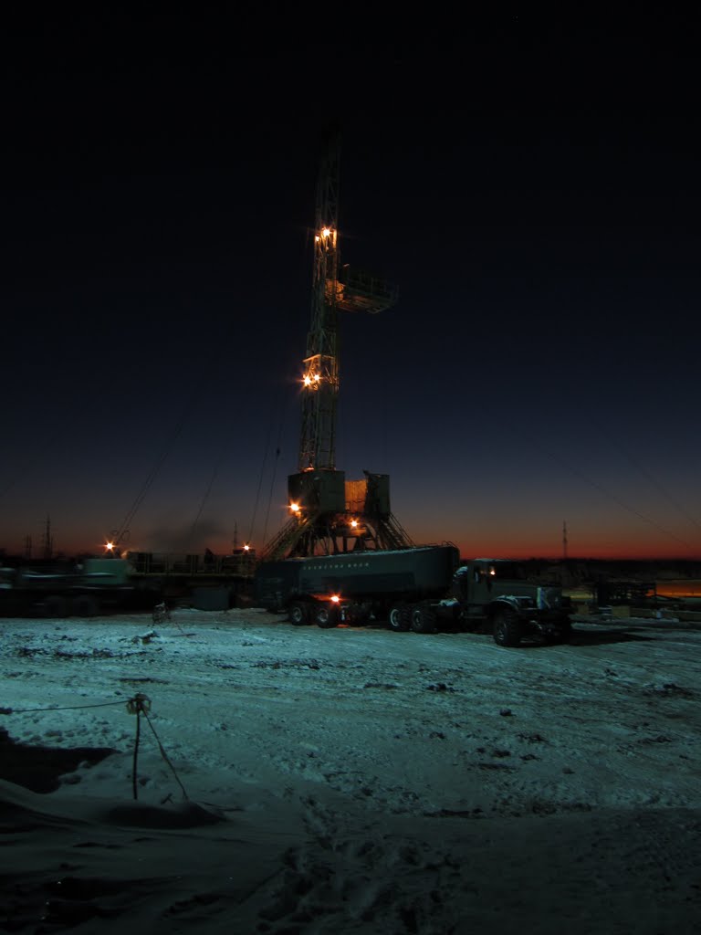 Well at sunset