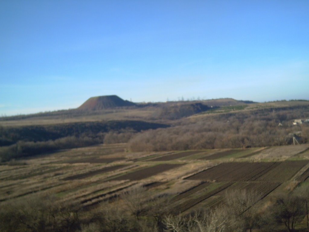 Террикон шахты им.Ткачука.Slag heap of coal mine.