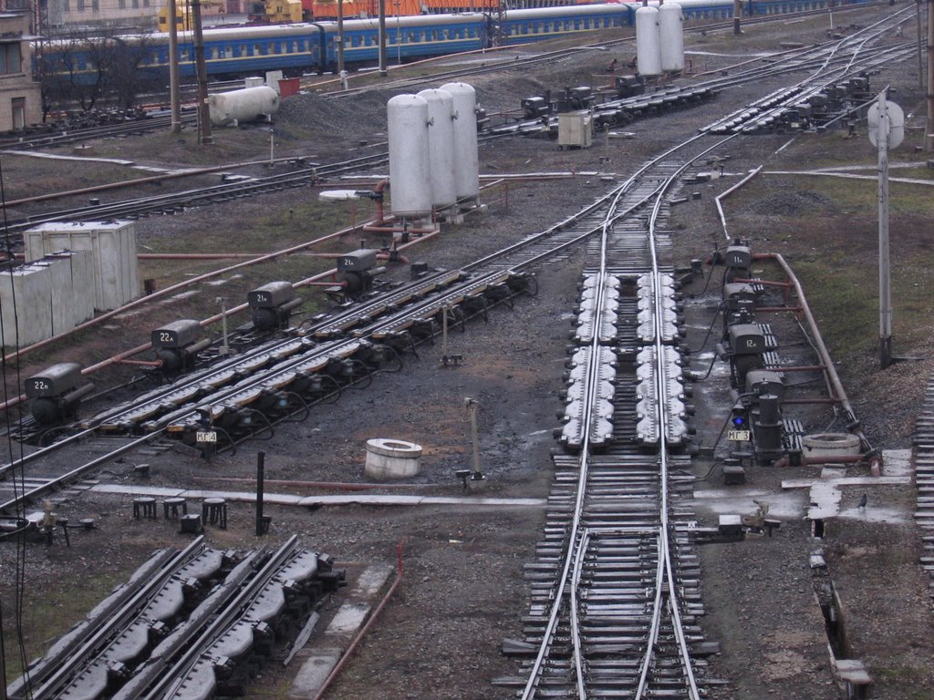Ясиноватая Горка. Вид с пешеходного моста 2007 г