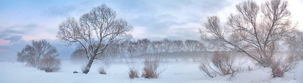 р. Случ, Зима туман (Panorama)