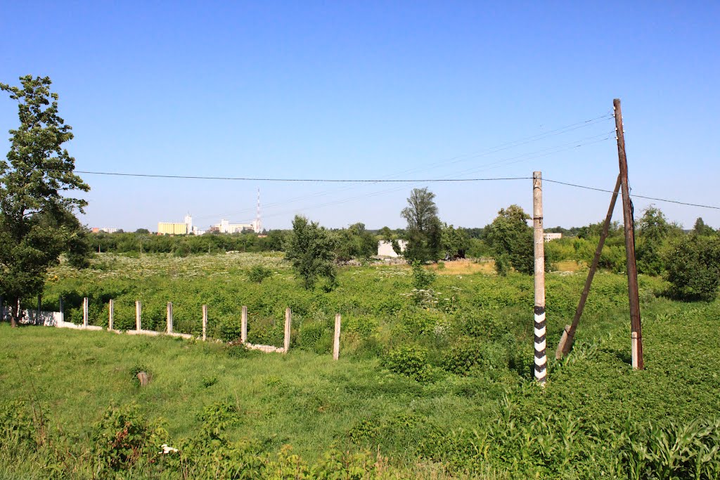 Berdychiv. The Jewish cemetery view from the railway-crossing.