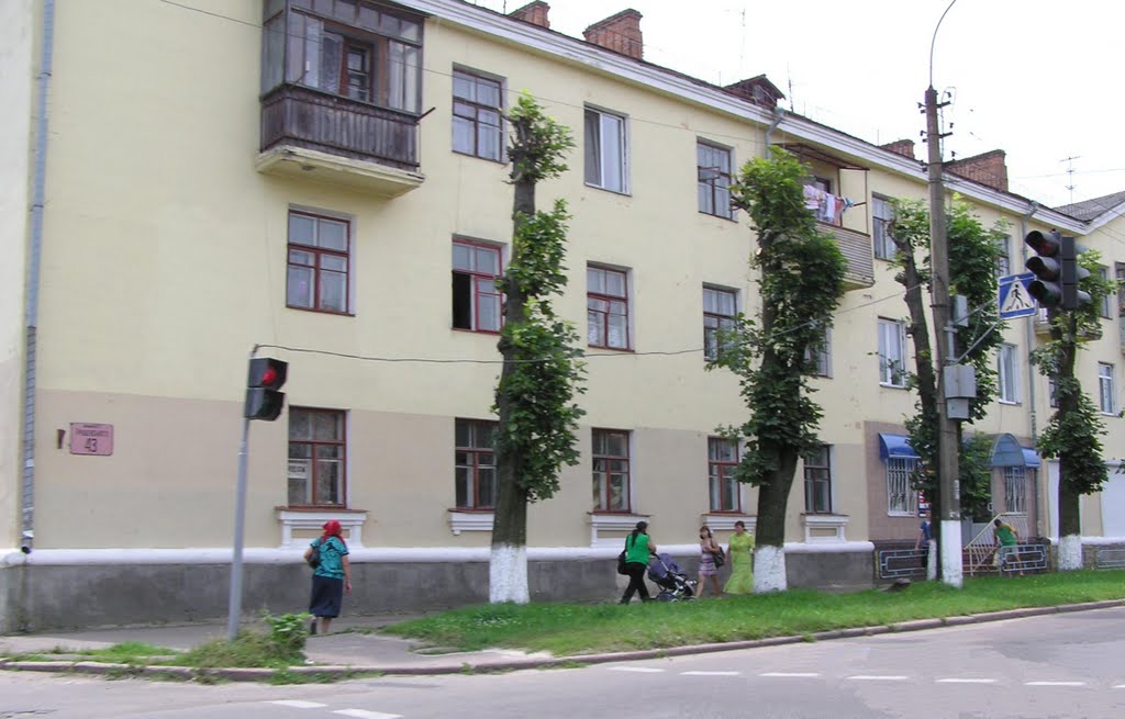 На вулиці Грушевського.