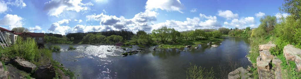(r. Sluch), р. Случ, Старий млин (Panorama)