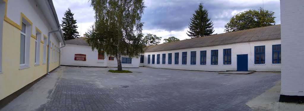 Панорама Заречанской школы с 4-х фото