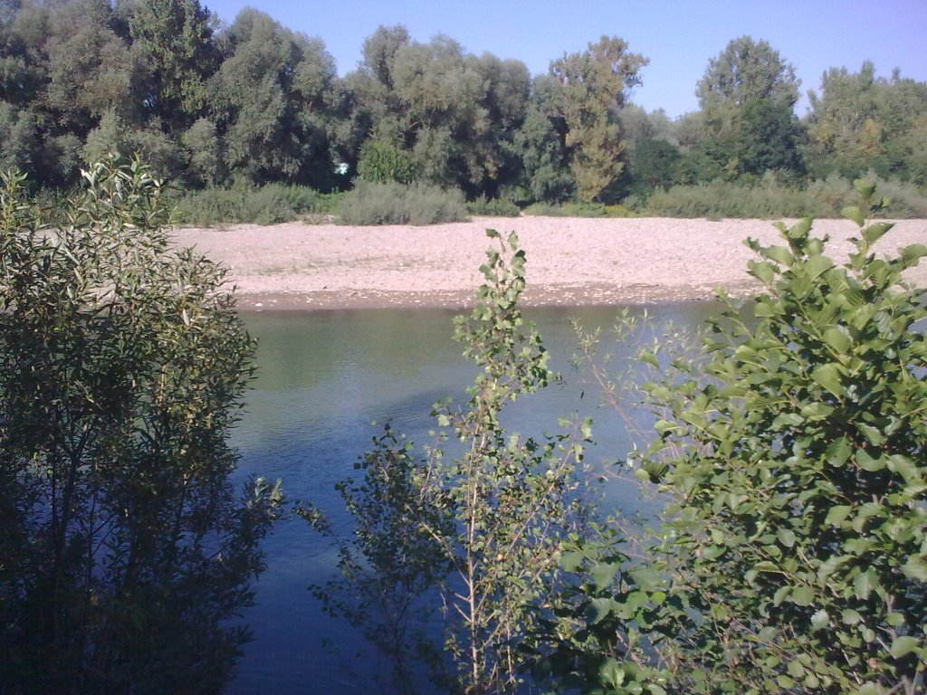River Tisa at the Romanian-Ukrainian border