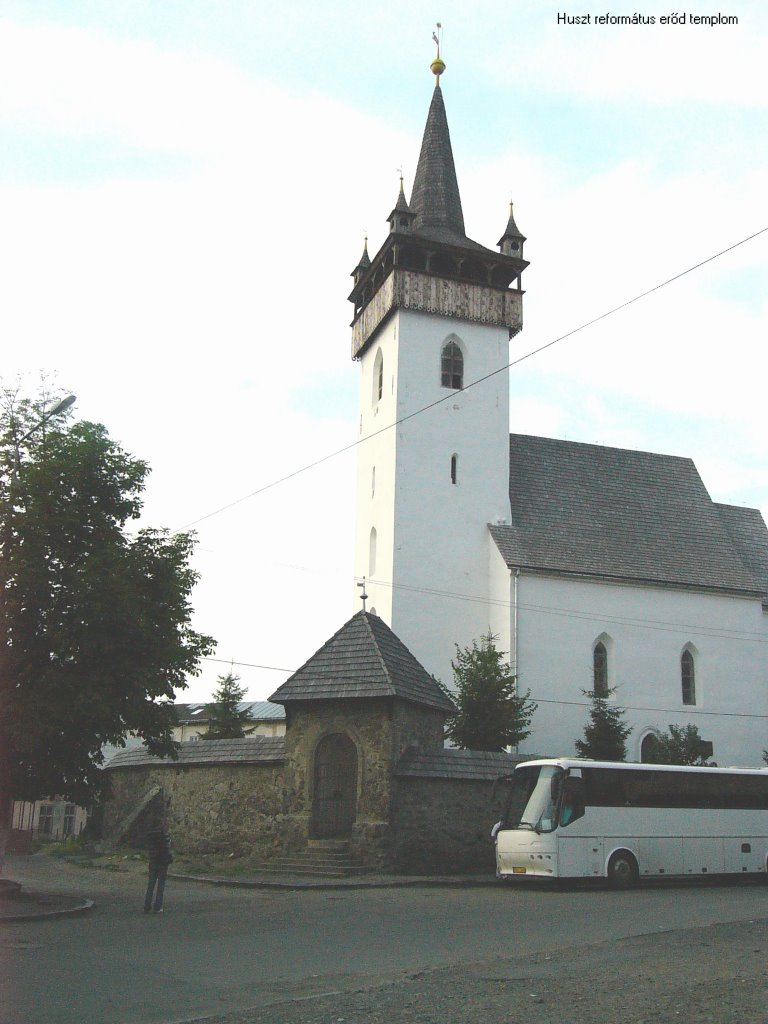 Protestant fortress church,Transcarpathia,  Kárpátalja Huszt