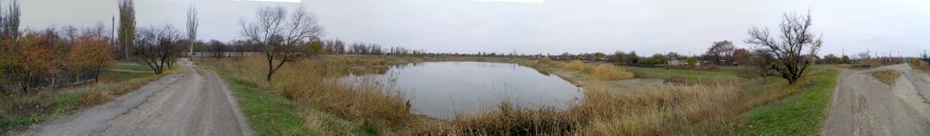 Ставок осенью. Панорама.