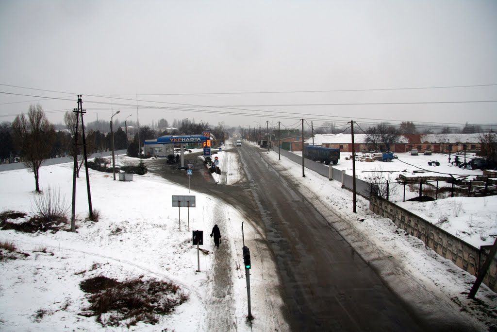 Железнодорожный мост через трассу Запорожье - Мариуполь (т.н. Калининский мост)