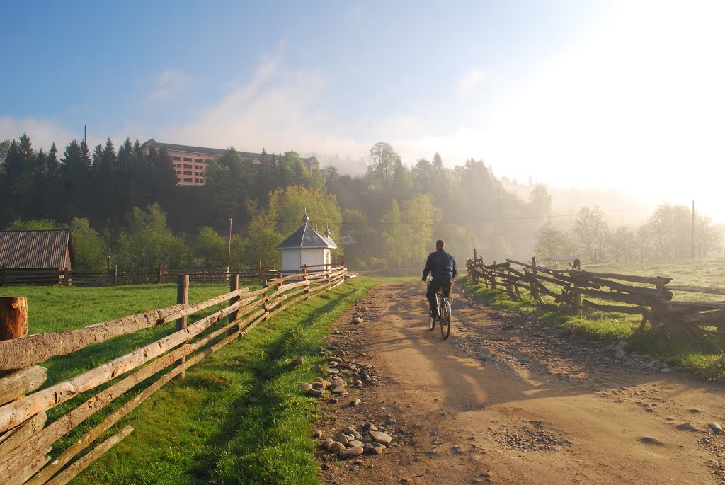 Morning fog in Verkhovyna