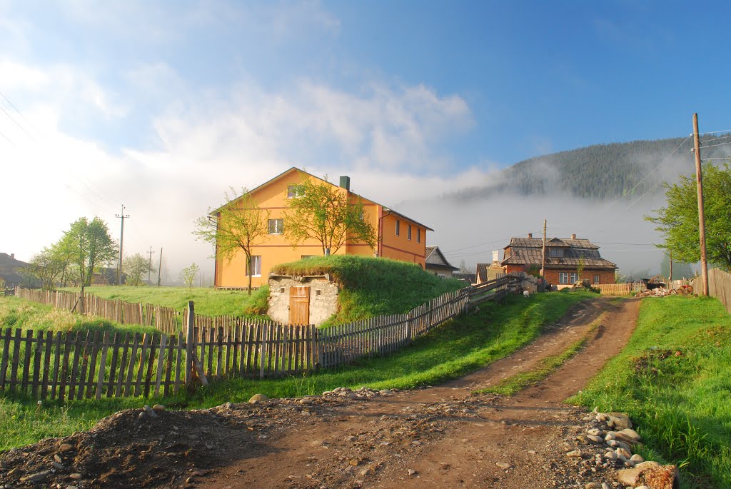 Morning fog in Verkhovyna