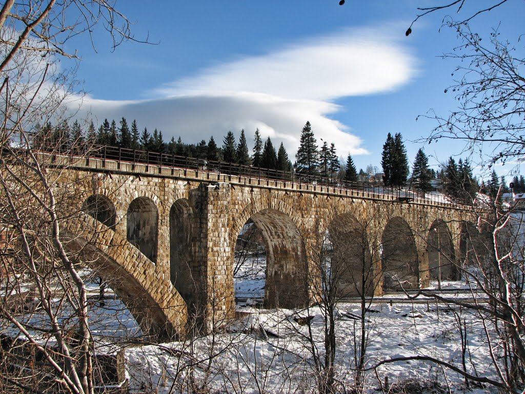 Залізничний міст у Ворохті, побудований в 1895 р.