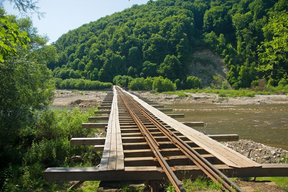 Narrow-gauge railway bridge. Most kolejki wąskotorowej