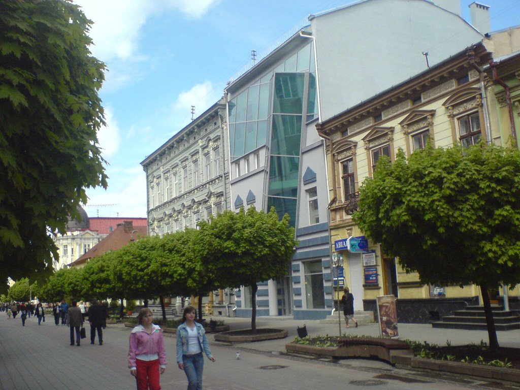 New biulding on   Nezaleshnostu steet "100-meters street"