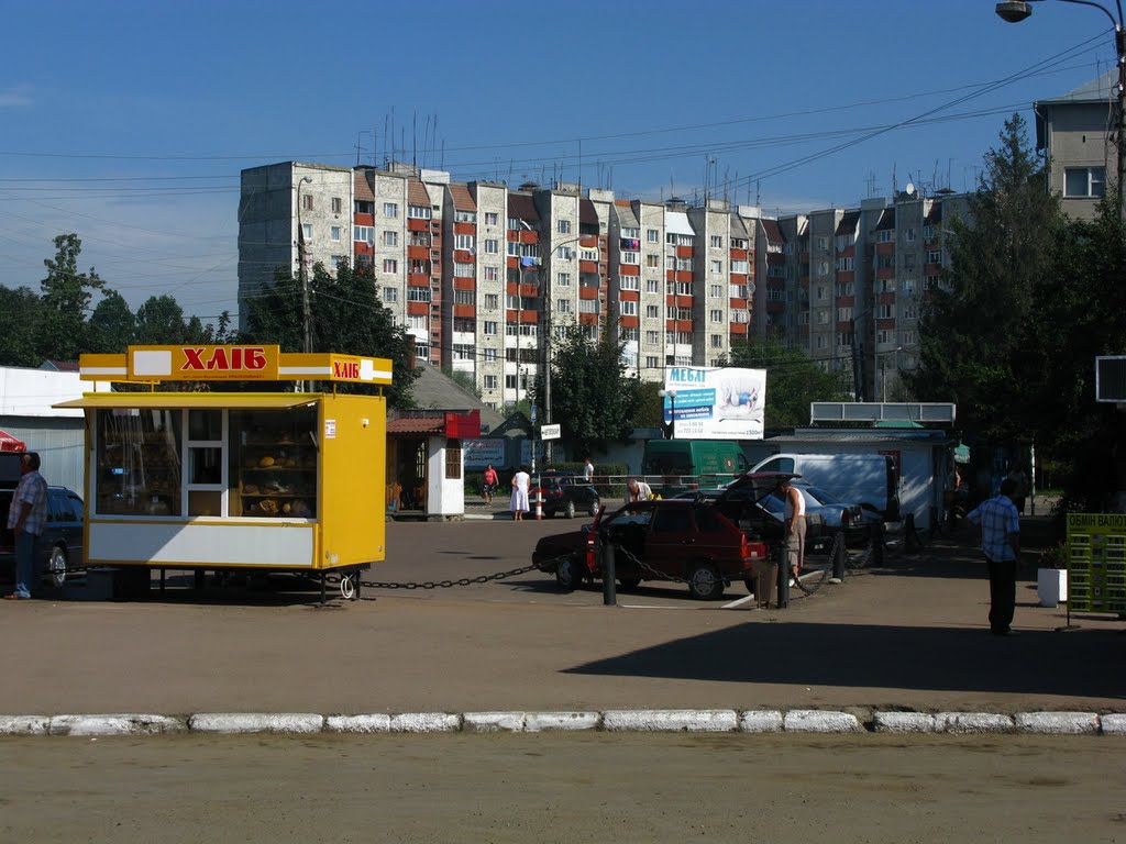 Біля автостанції.*