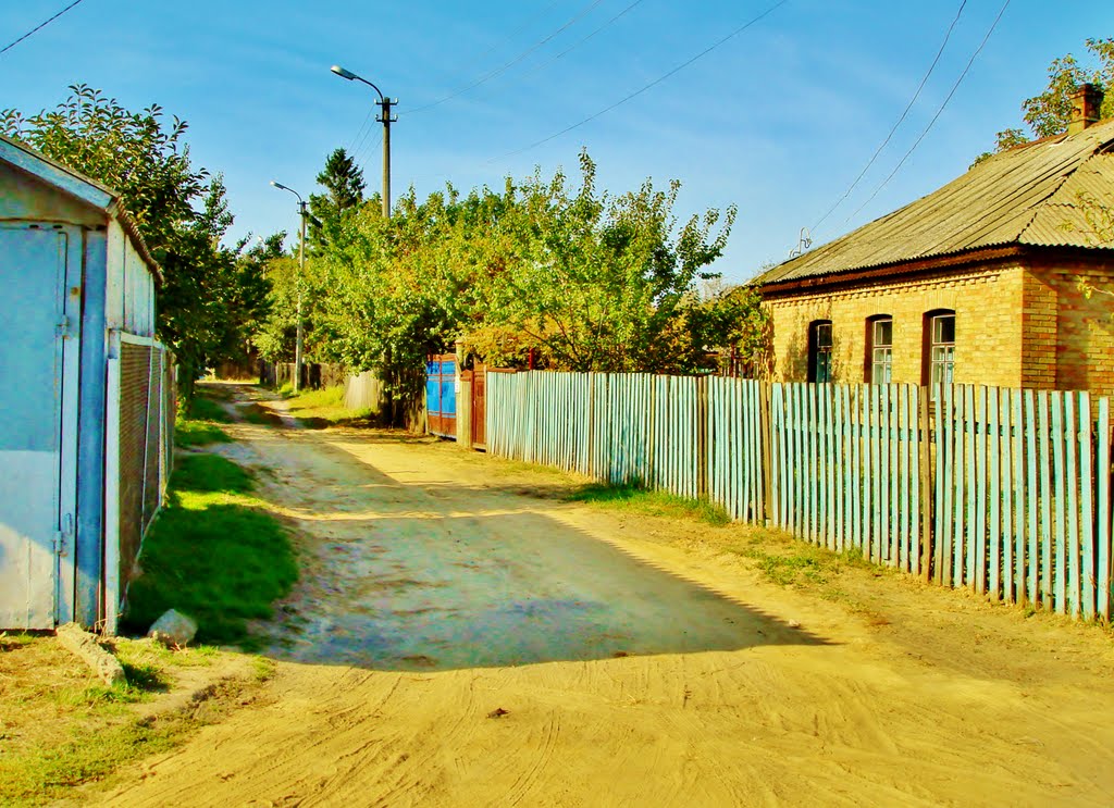 Проулок от Днепровской улицы.