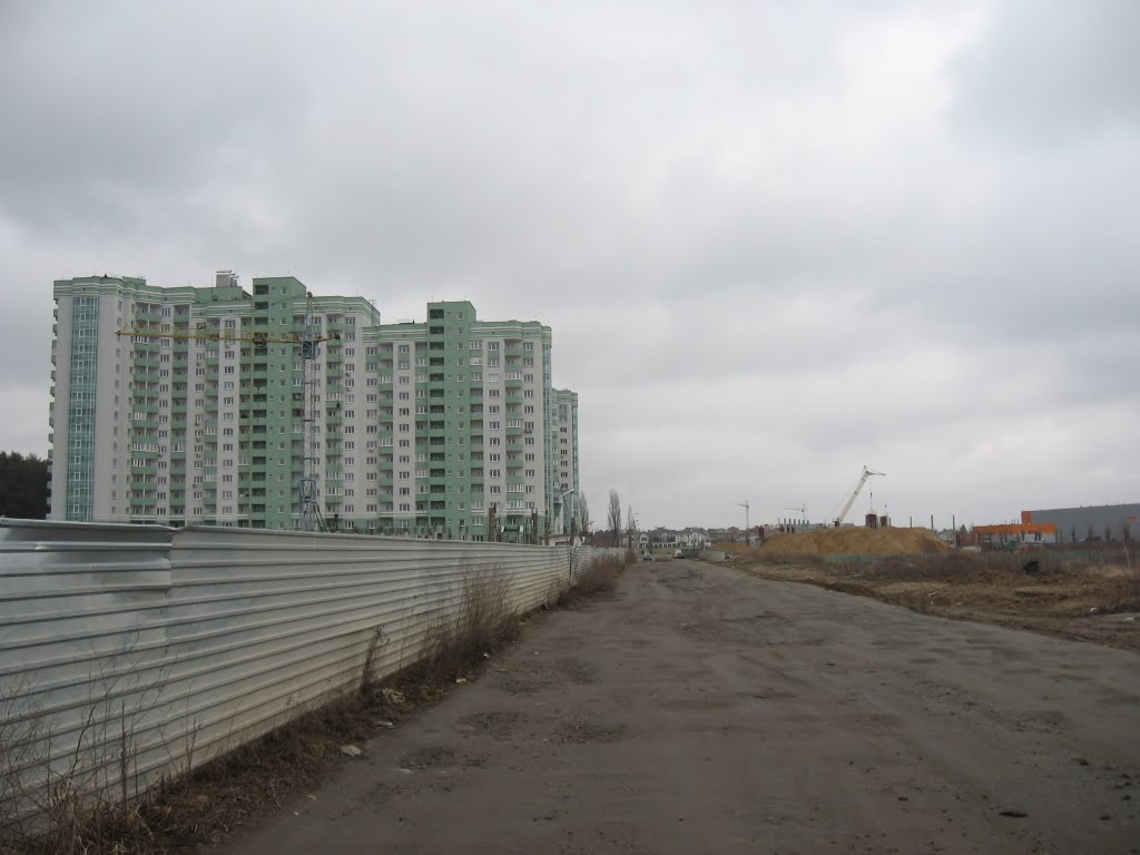будівництво нового мікрорайону ♦ construction of a new district