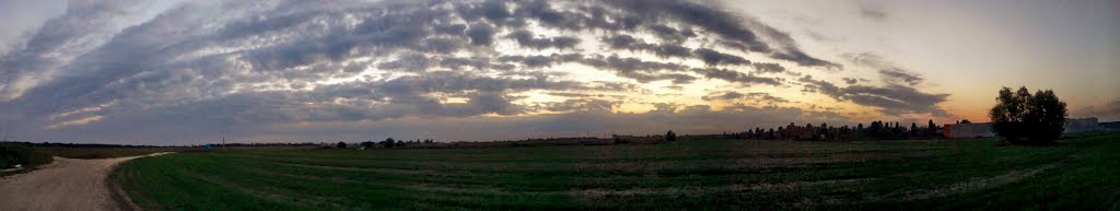 Clouds cover field
