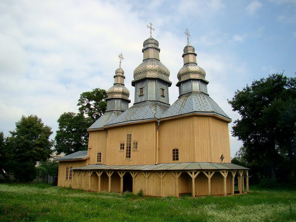 Фастів - Покровська церква, Fastiv - wooden church, Фастов - покровская церковь, 1740