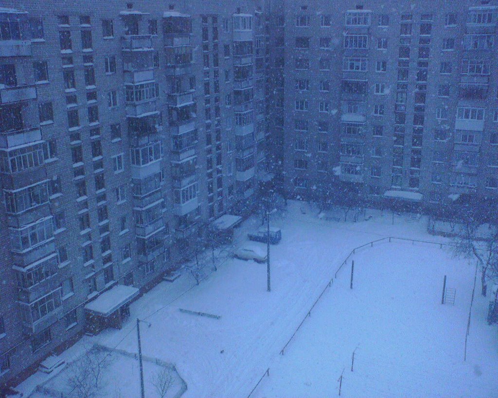 1 февраля 2007.   Утренний снег.