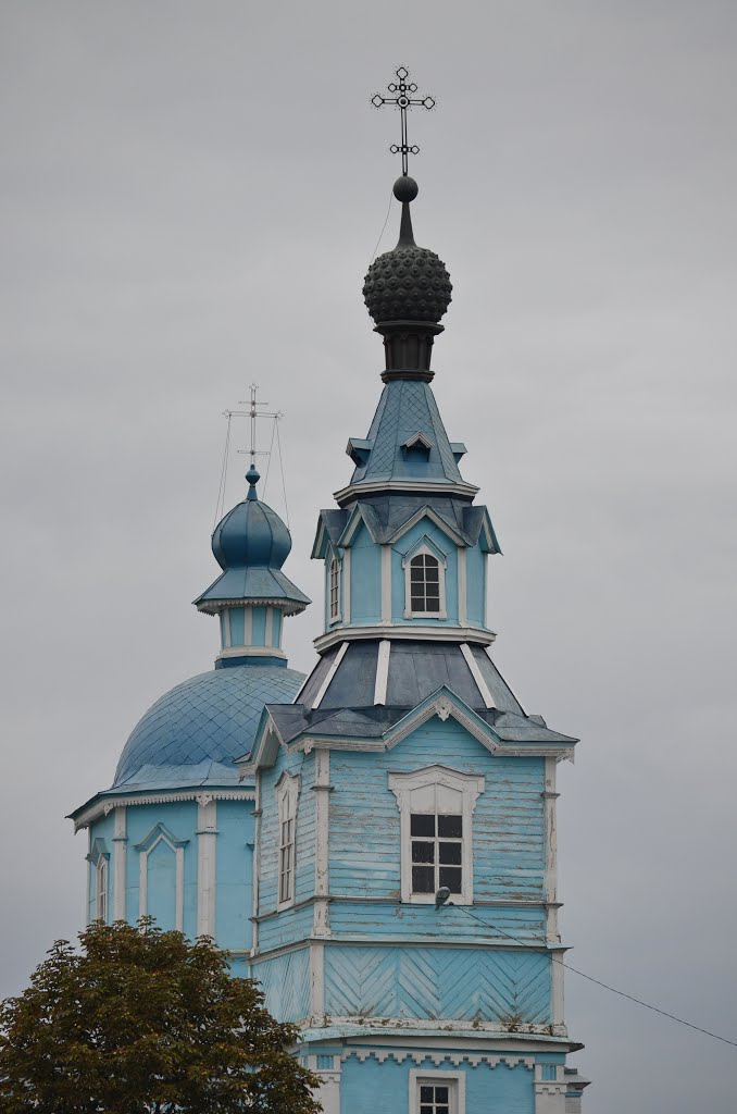 Боярка. Купола Михайловской церкви / Boyarka. Domes of St. Michaels Church