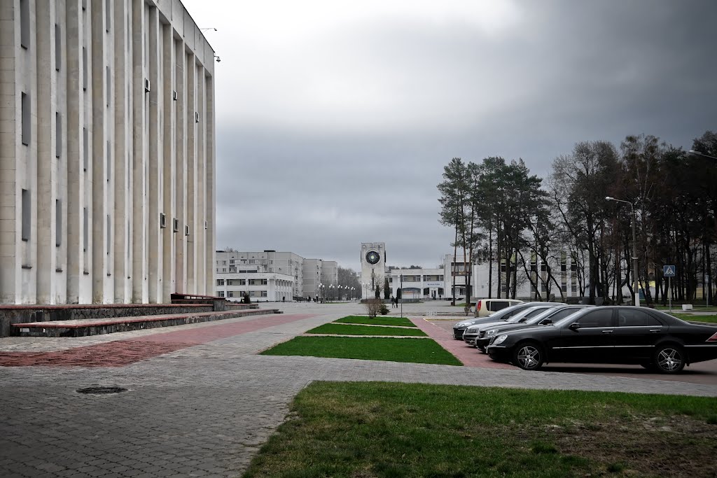 At the town center