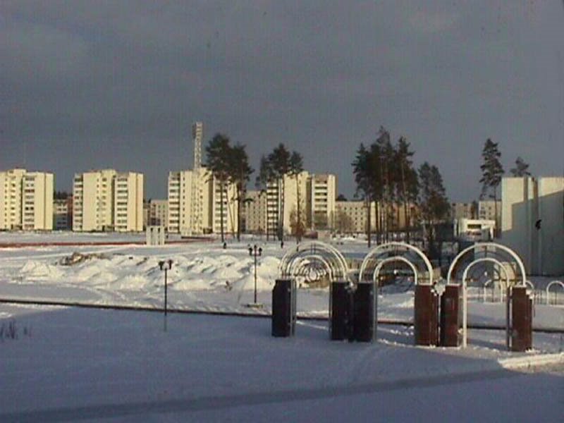 Slavutych48 : le stade depuis la fenêtre de notre bureau