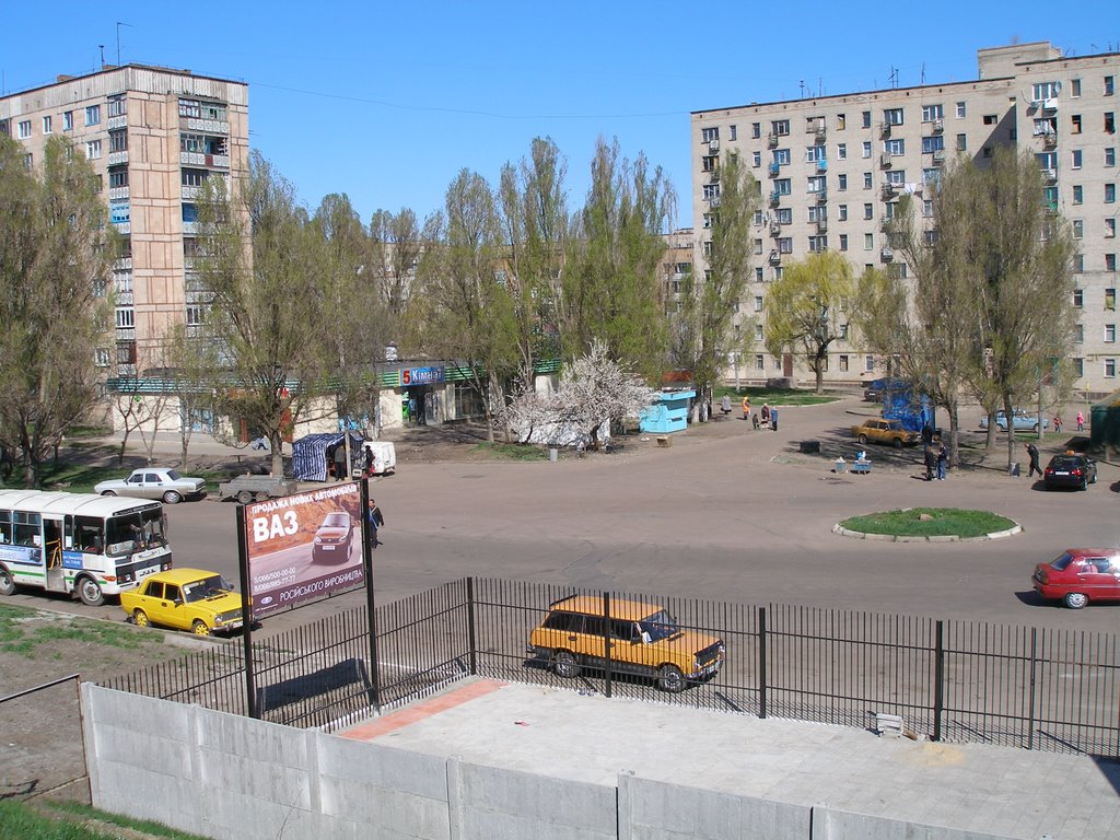 бам вид с насыпи моста через ж/д - апрель 2008