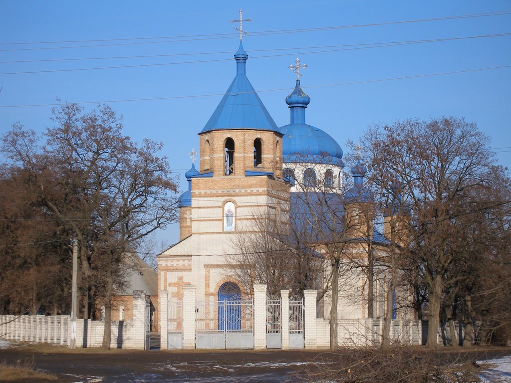 церковь с синими куполами - февраль 2008