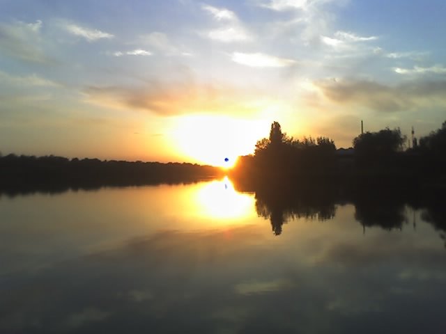 Dobra river in the evening