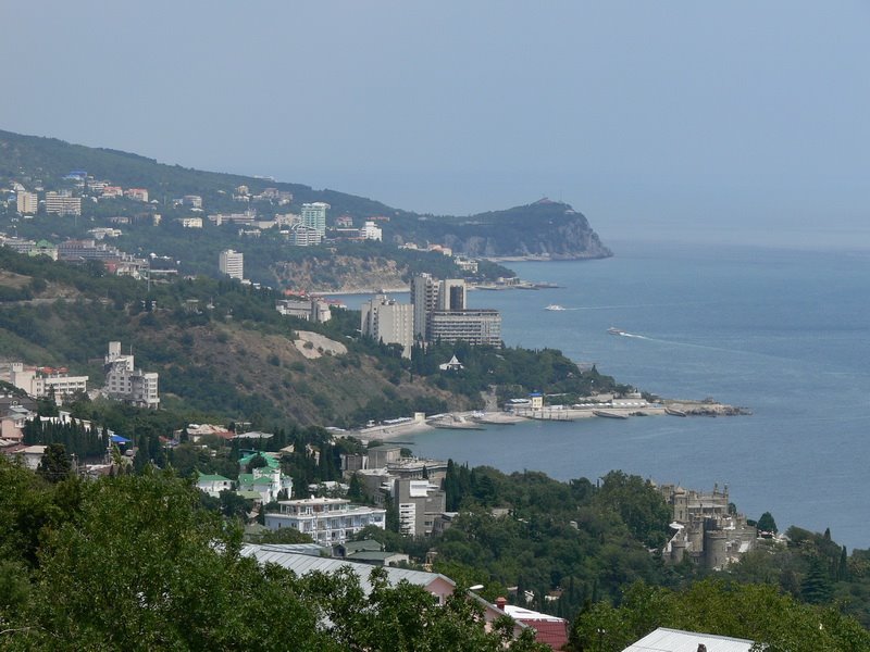 Вид на Алупку в сторону Мисхора