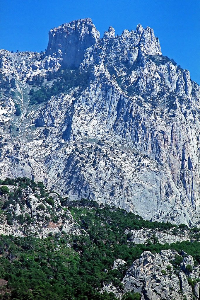 Ай-Петри. Вид с моря со стороны Алупки (Крым).