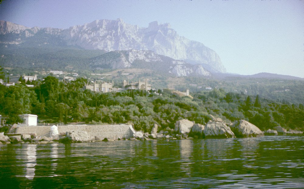 Alupka From Aboard Of A Motorship. Алупка с борта теплохода.