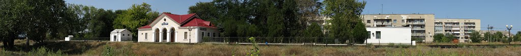 Панорама. Крым. Керчь. Багерово. ЖД станция. Зум