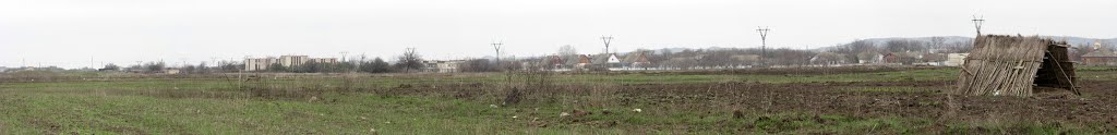 Панорама. Керчь. Багерово. Шалаш и церковь Архангела Михаила