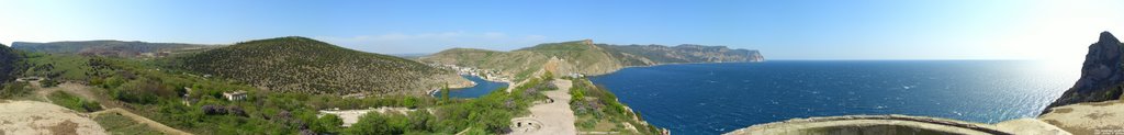 Вид на Балаклаву с батареи №19 (батарея Драпушко)