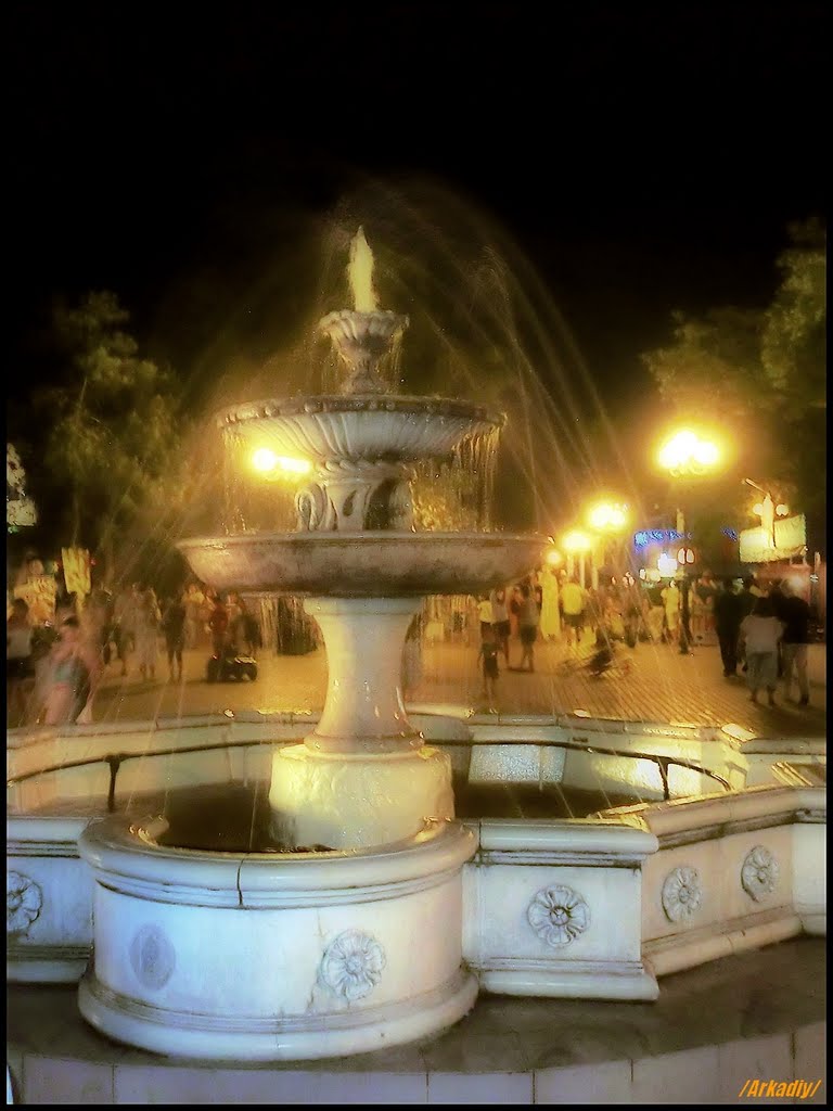 Fountain at night