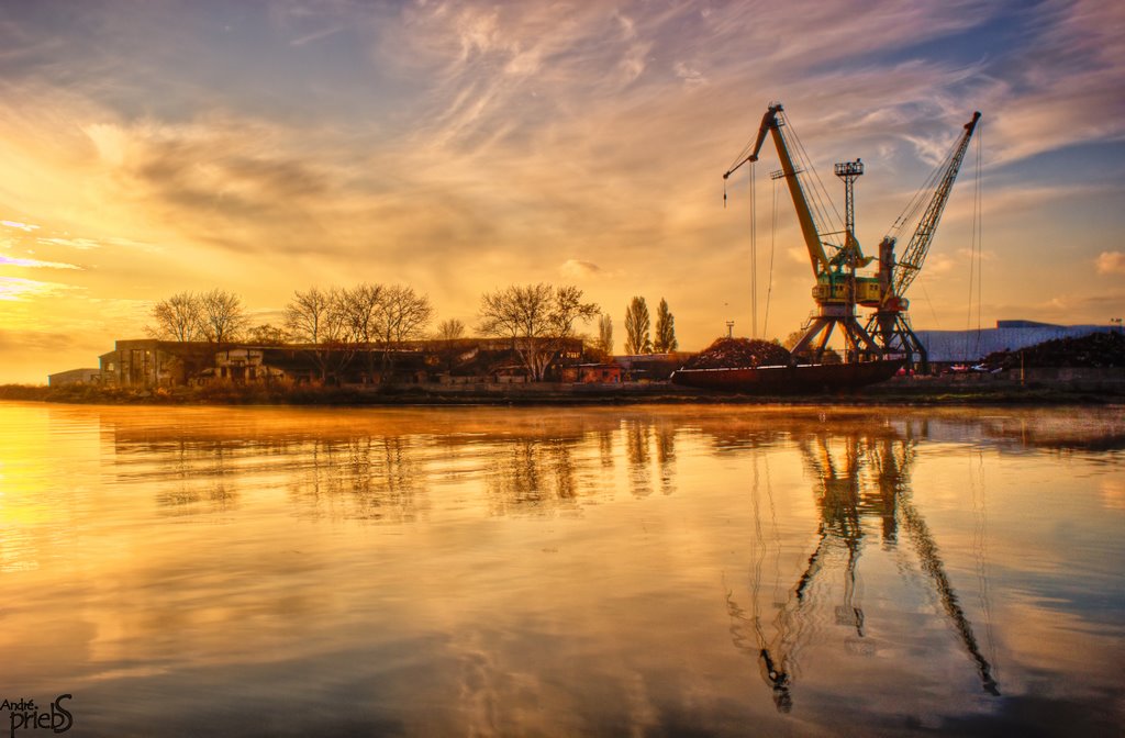 Crimea, Kerch - harbour in the morning 15.11.2009