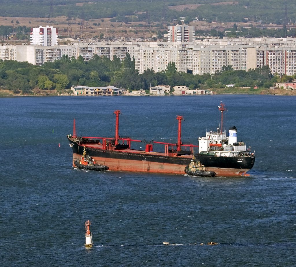 Arrival of cargo ship Lydia / Kerch, Russia